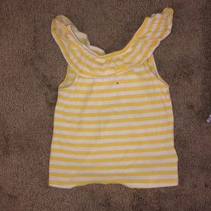 Old Navy striped/butterfly ruffle tops girl top size 4T